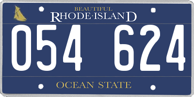 RI license plate 054624