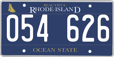 RI license plate 054626