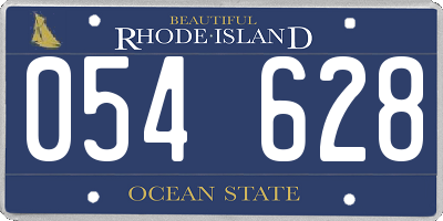 RI license plate 054628
