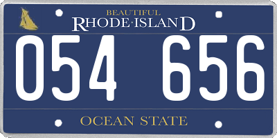 RI license plate 054656