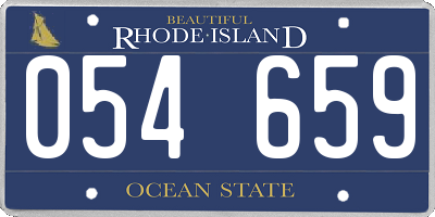 RI license plate 054659
