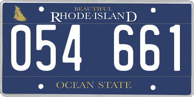 RI license plate 054661
