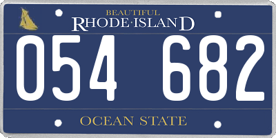 RI license plate 054682