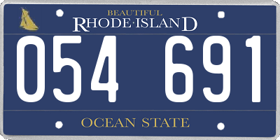RI license plate 054691