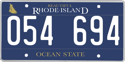 RI license plate 054694