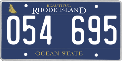 RI license plate 054695