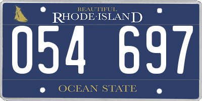RI license plate 054697