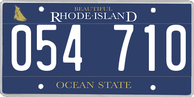 RI license plate 054710