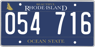 RI license plate 054716