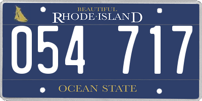 RI license plate 054717