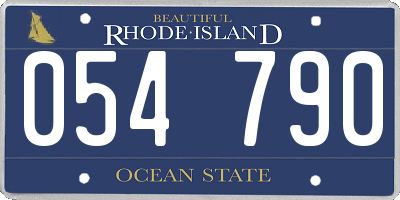 RI license plate 054790