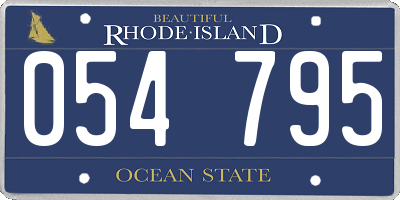 RI license plate 054795