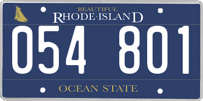 RI license plate 054801