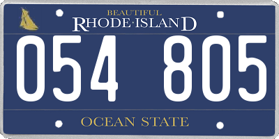RI license plate 054805