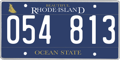 RI license plate 054813