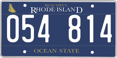RI license plate 054814