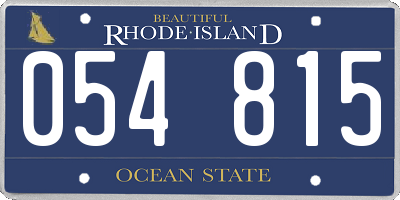 RI license plate 054815