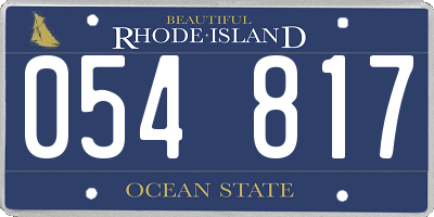 RI license plate 054817