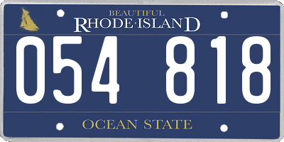 RI license plate 054818