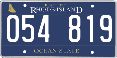 RI license plate 054819