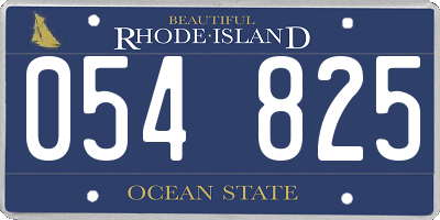 RI license plate 054825