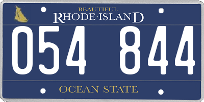 RI license plate 054844