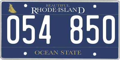 RI license plate 054850
