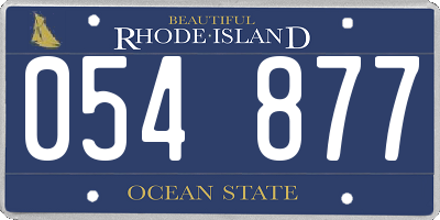 RI license plate 054877