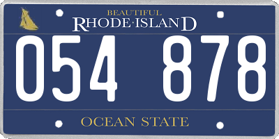 RI license plate 054878