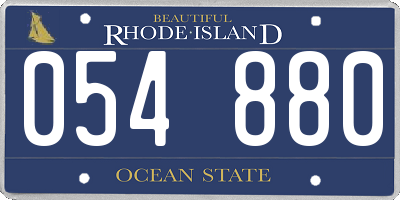 RI license plate 054880
