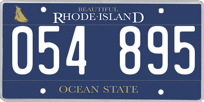 RI license plate 054895