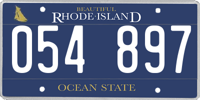 RI license plate 054897