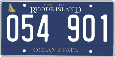 RI license plate 054901