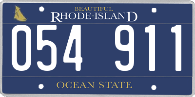 RI license plate 054911