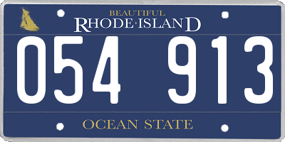 RI license plate 054913