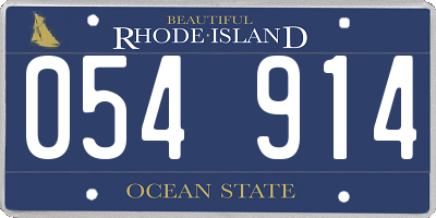 RI license plate 054914