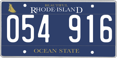 RI license plate 054916