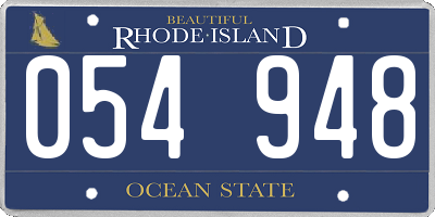RI license plate 054948