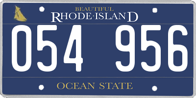 RI license plate 054956