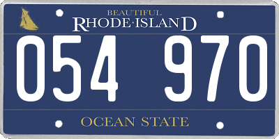 RI license plate 054970
