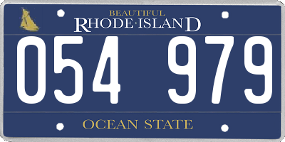 RI license plate 054979