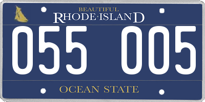 RI license plate 055005