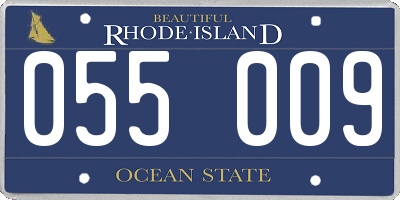 RI license plate 055009