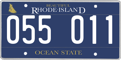 RI license plate 055011