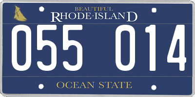 RI license plate 055014