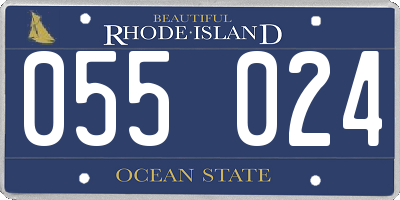 RI license plate 055024