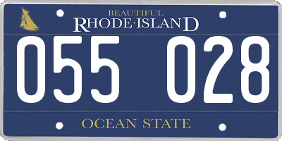 RI license plate 055028