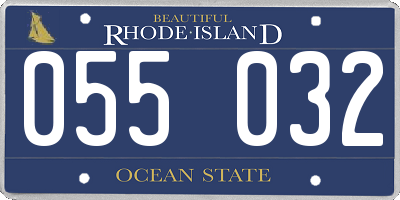 RI license plate 055032
