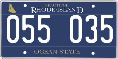 RI license plate 055035