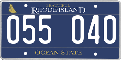 RI license plate 055040